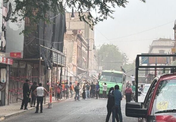 Colapsa estructura en obra del Centro Histórico de la CDMX; reportan personas lesionadas