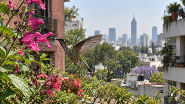 Aves que encuentran refugio en la ciudad. Imagen editorial.