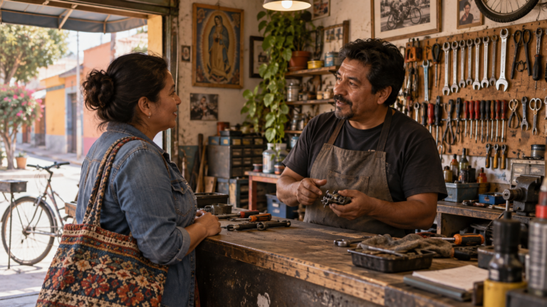 Servicios de barrio con potencial de crecimiento. Imagen editorial.